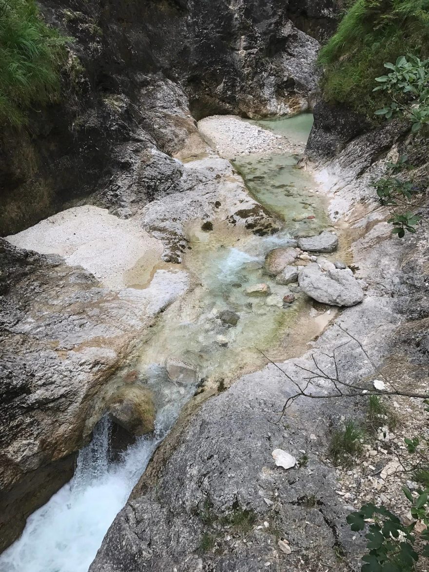 Soutěska Almbachklamm, Berchtesgaden.