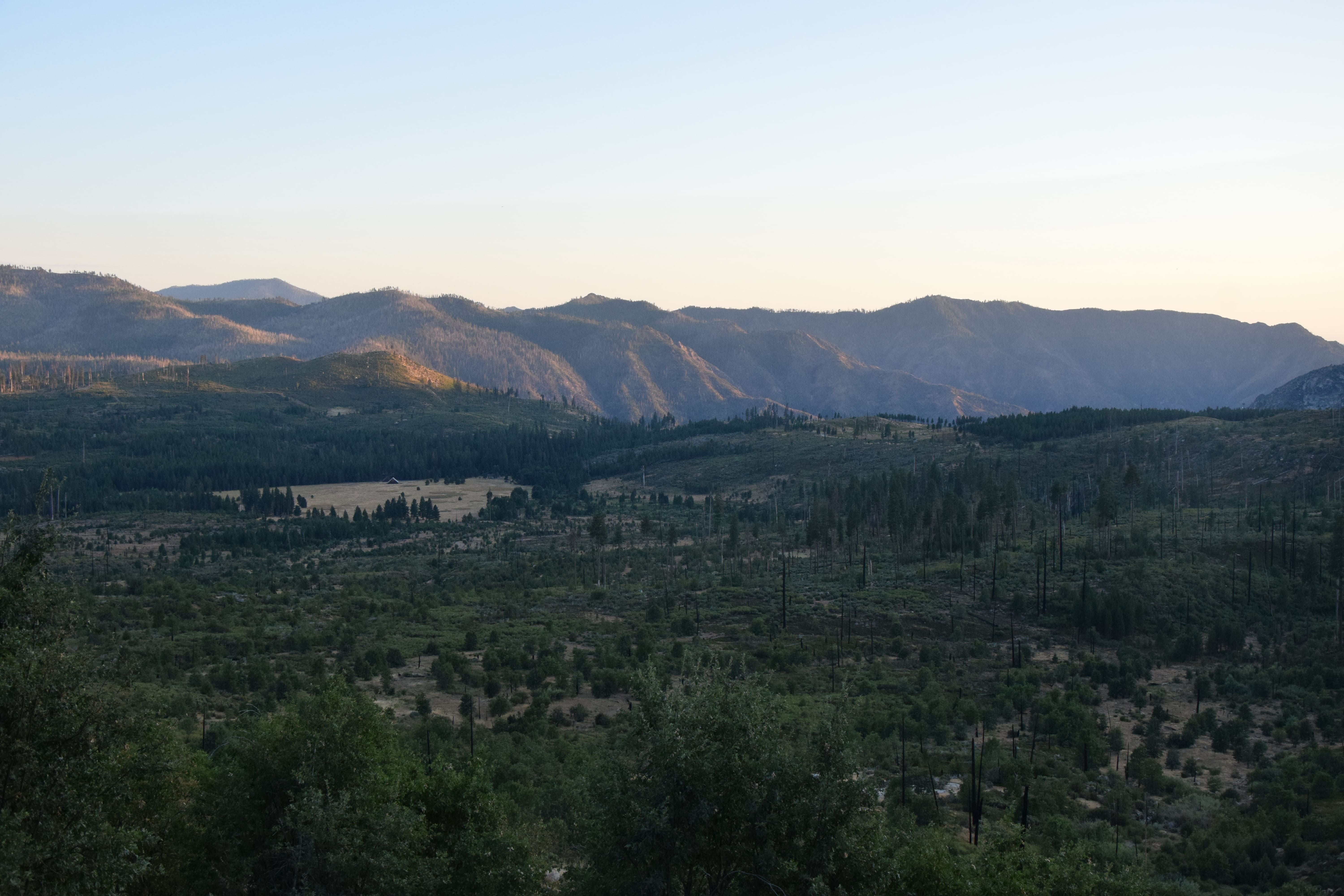 Krajina poblíž Yosemite