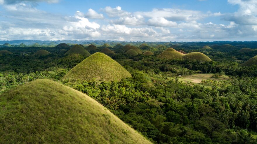 Tzv. čokoládové kopce na ostrově Bohol