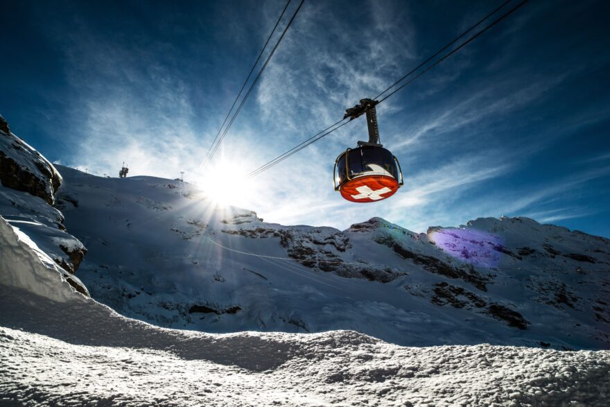 Titlis Rotair lanovka v Engelbergu. Foto Engelberg-Titlis Tourismus, Roger Gruether