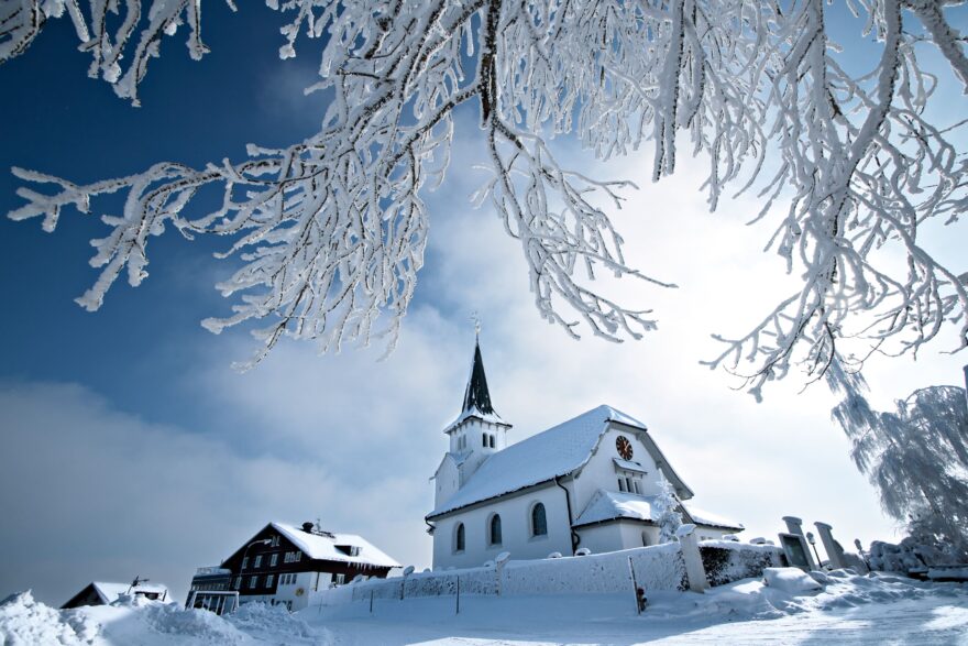 Zimní krajina Švýcarska. Foto: Switzerland