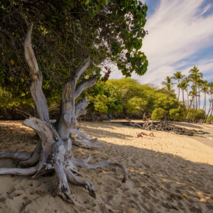 Havaj, pláž na Big Islandu. Foto: Mart Eslem