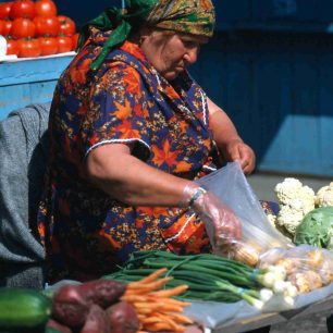 Kamčatka - na rynku v Jelizovu, Rusko