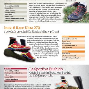 Obsahem přílohy Svět Běhu je i přehled recenzí běžeckých bot.