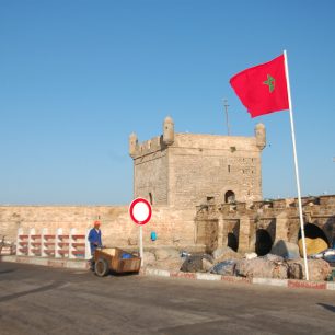 Opevněná strážná věž, Essaouira, Maroko