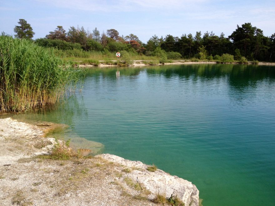 Zatopený lom Blå Lagunen, Gotland, Švédsko