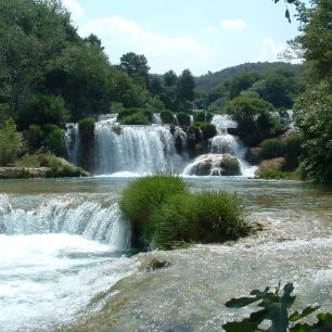 Kaskády na řece Krka, Národní park Krka, Chorvatsko