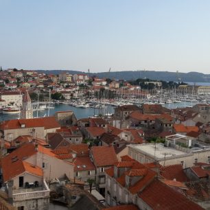 Výhled na město Trogir z Katedrály svatého Vavřince, Chorvatsko