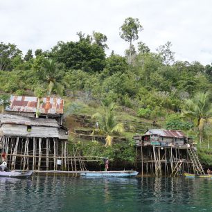 Vesničky vysídlených Jávanců, Raja Ampat, Indonésie