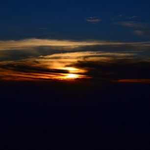 Západ slunce nad horami, Kilimandžáro, Tanzánie