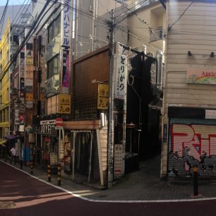 Jen pár kroků od turisticky zahlcené Shibuyi se nacházejí uličky plné Love hotelů, Tokio, Japonsko