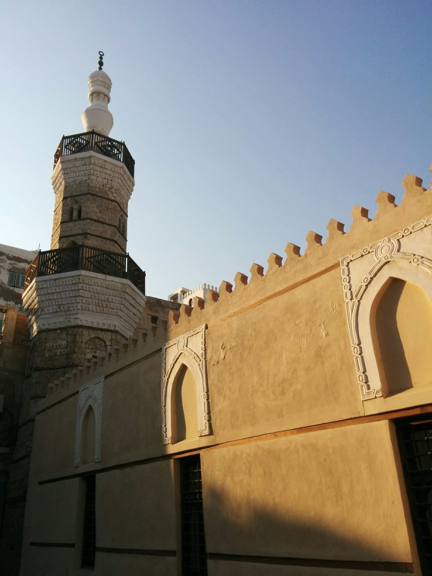 Přes 900 let starý minaret mešity Al-Shaafi, Džidda, Saudská Arábie