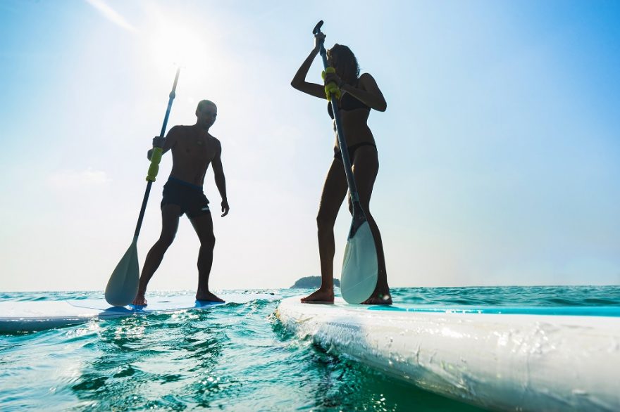 Paddle boarding, Mauricius