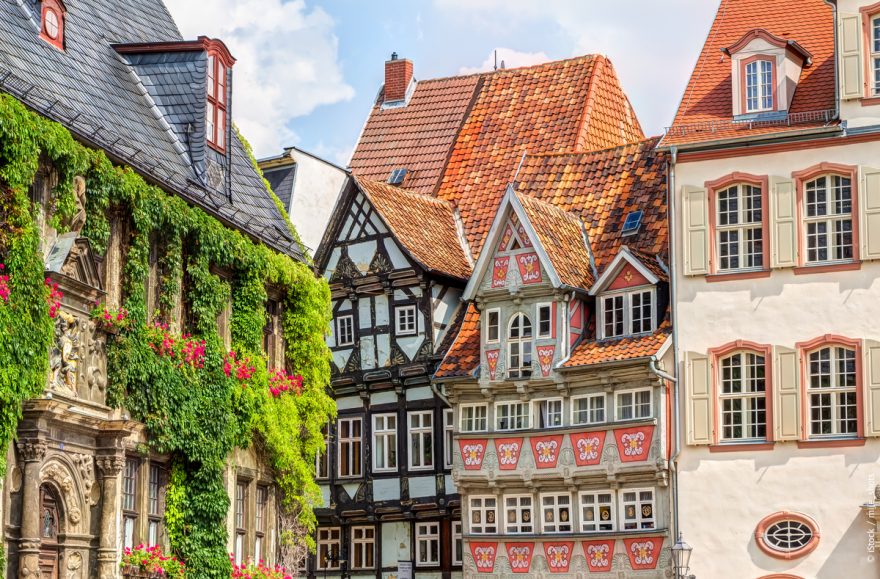 Hrázděná architektura v Quedlinburgu, zdroj: German National Tourist Board