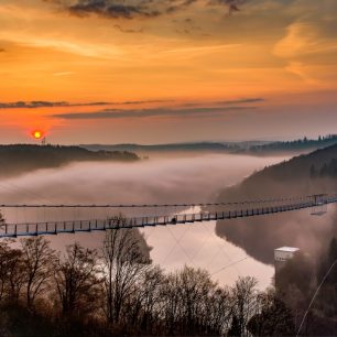 Visutá lávka Rappbodetalsperre v NP Harz, zdroj: German National Tourist Board