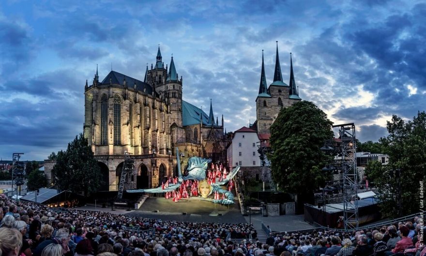 Erfurt, festival Domstufen, Německo