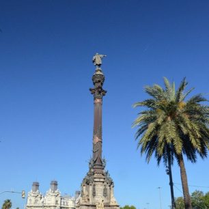 Kolumbův sloup na úpatí Las Ramblas – Barcelona, Španělsko