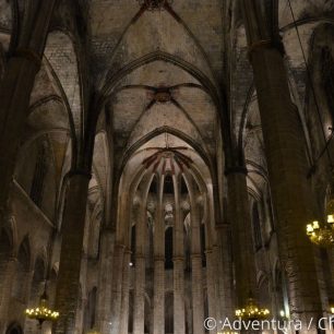 Katalánská gotika v Santa Marie del Mar, Španělsko