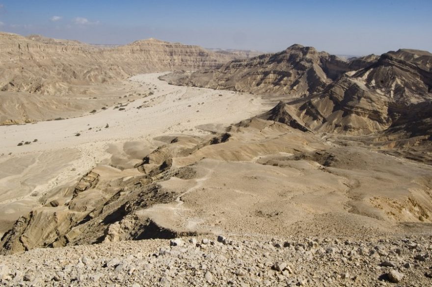 Negevská poušť neboli Negev na jihu Izraele