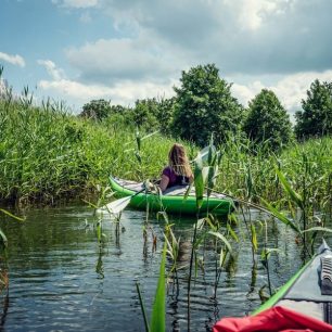 Kajak je nejlepší možností jak prozkoumat NP Müritz, Německo