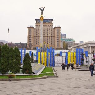 Maidan, Náměstí Svobody, dějiště největších protestů, které začaly v roce 2013